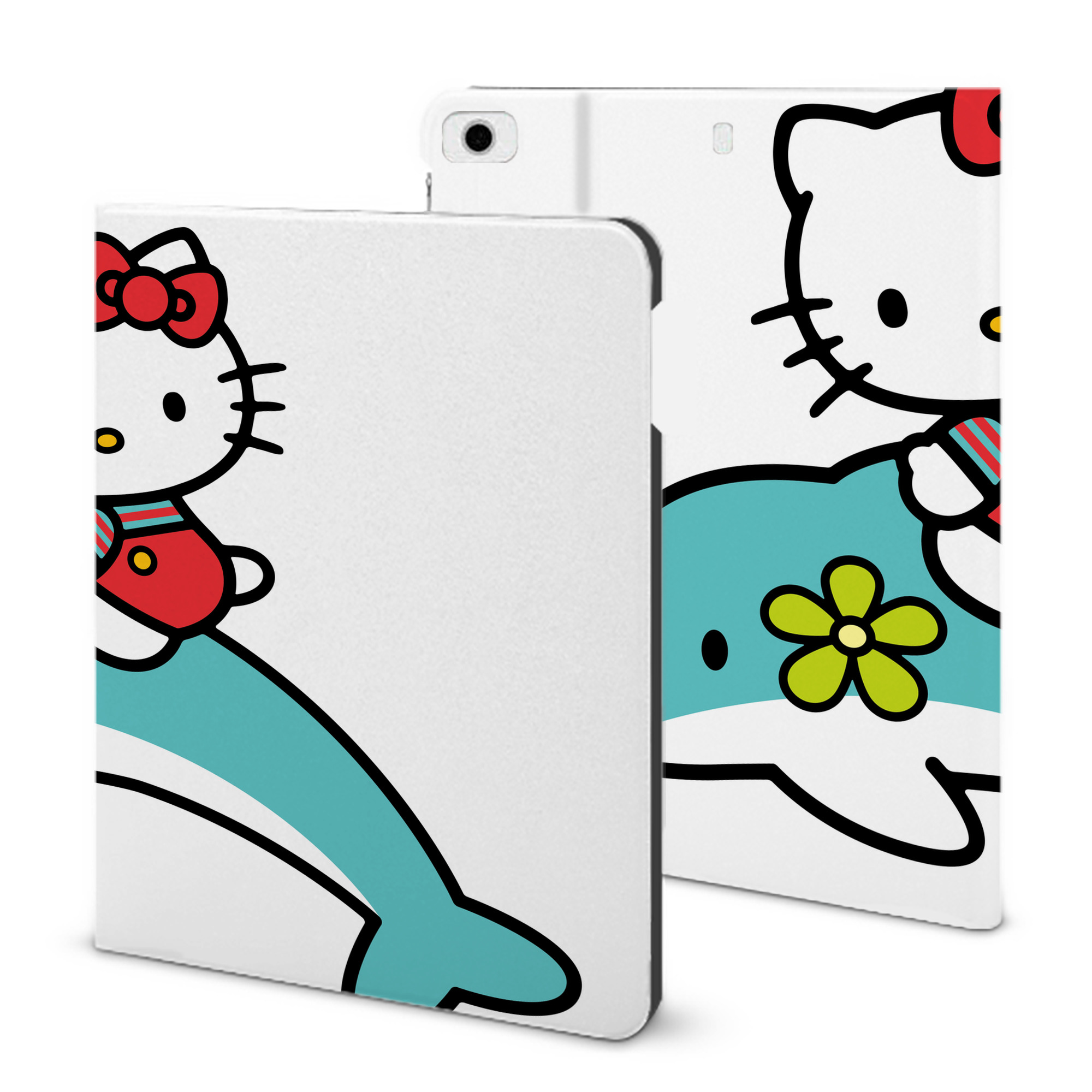 （画像用） Hello Kitty ハローキティ IPad ケース ブック型 PUレザー TPU 耐衝撃 軽量 薄型 ペン収納なし 全面保護 IPad 各モデル対応